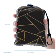 Load image into Gallery viewer, On-The-Go Pocket Mat - Black Geo
