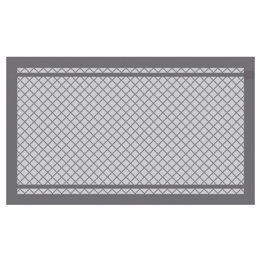 Gray outdoor mat with diamond pattern, ideal for beach, camping, picnics, and caravans