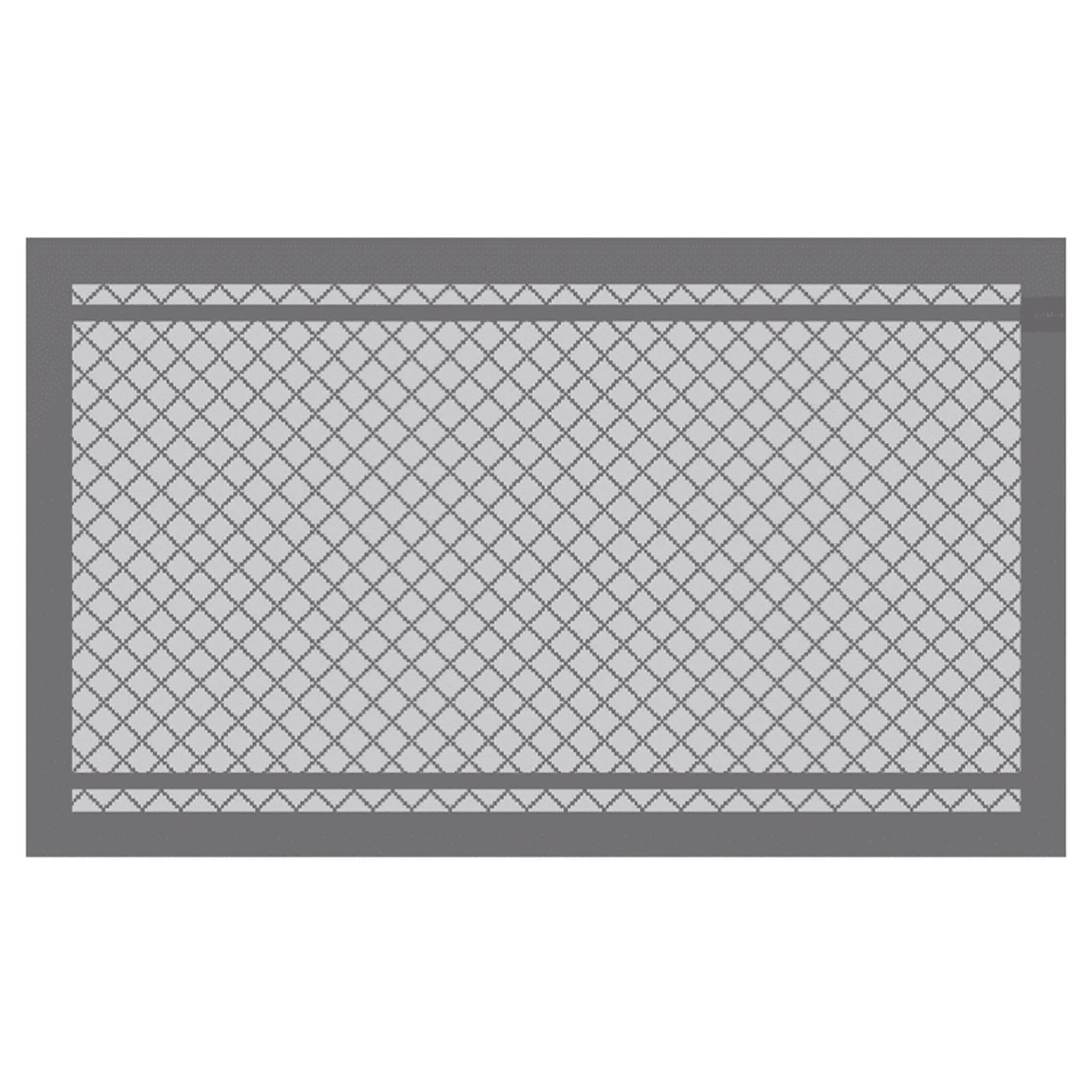 Gray outdoor mat with diamond pattern, ideal for beach, camping, picnics, and caravans