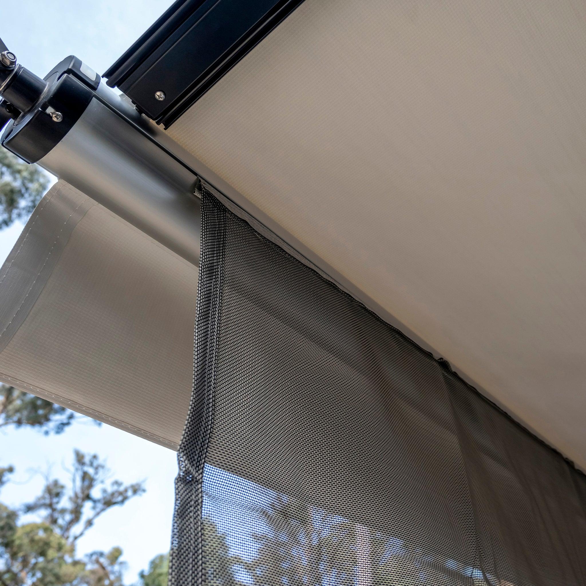 Sunblocker Privacy Screen Long Side Wall - Grey/Black