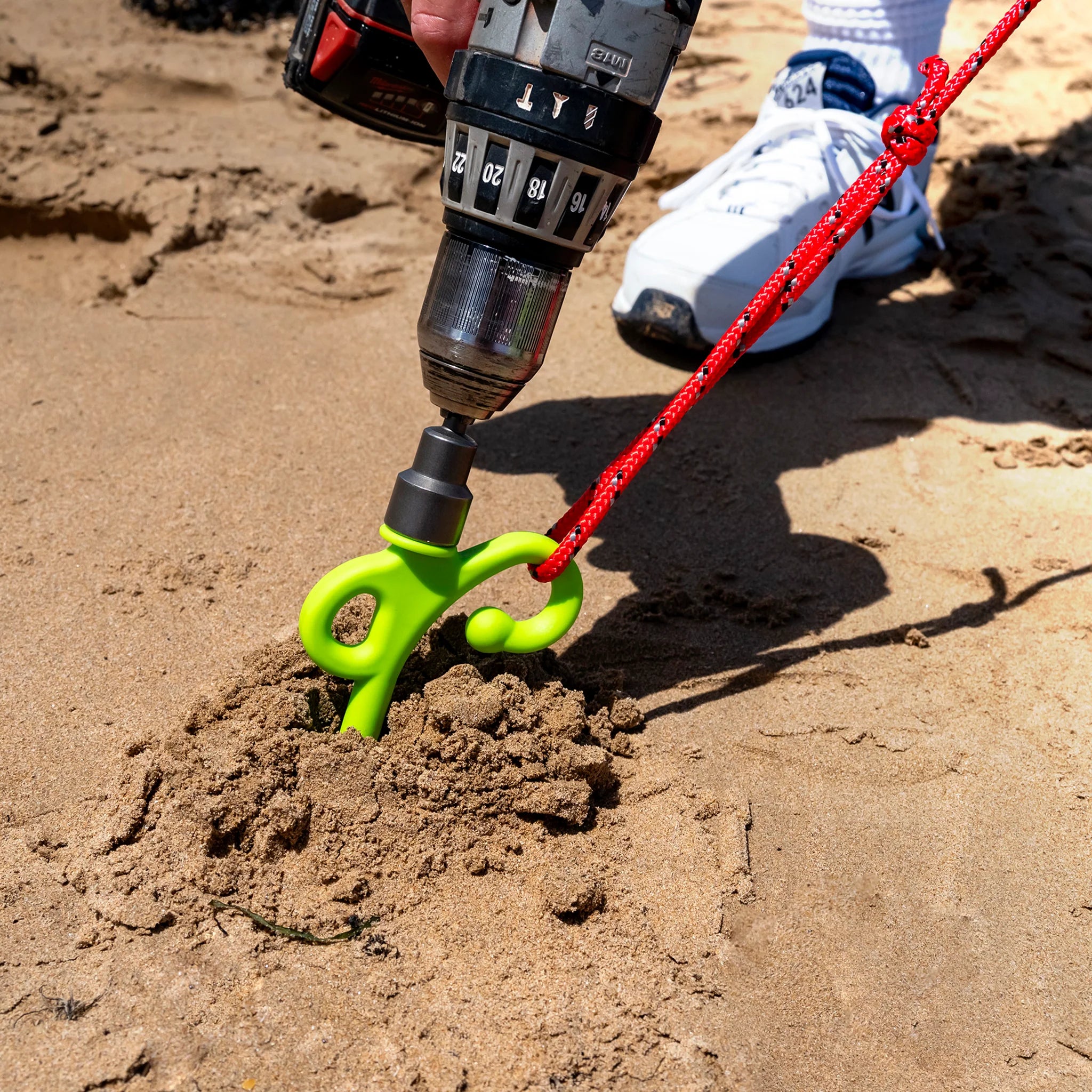 Screw In Sand Pegs - 6 Pack (carry bag included)