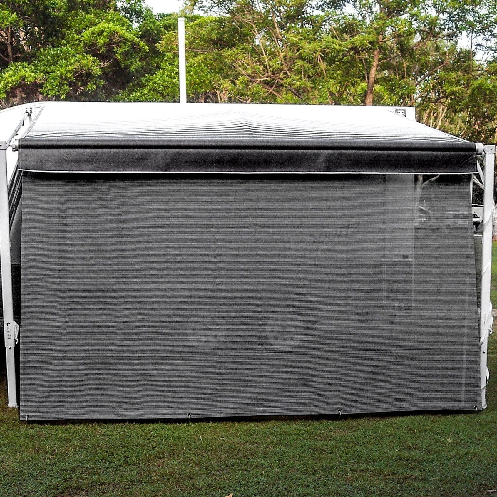 Sunblocker Privacy Screen Long Side Wall - Grey/Black