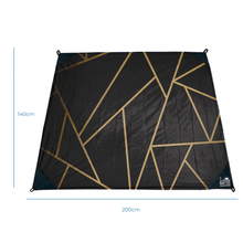 Load image into Gallery viewer, On-The-Go Pocket Mat - Black Geo
